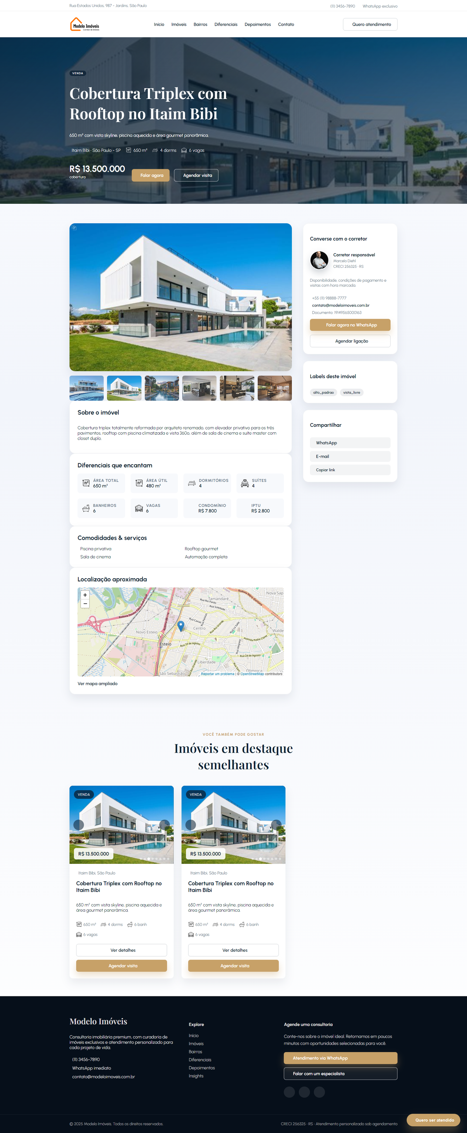 Miniatura do template Template Imobiliário Catálogo + Admin