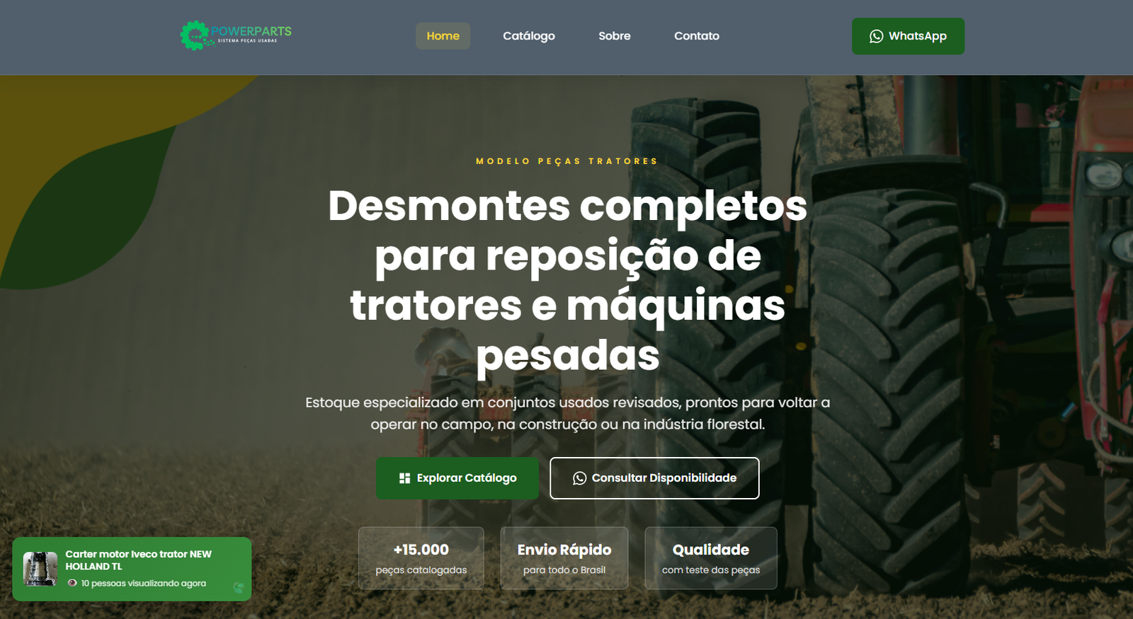 Preview de Template Peças para Tratores Pro