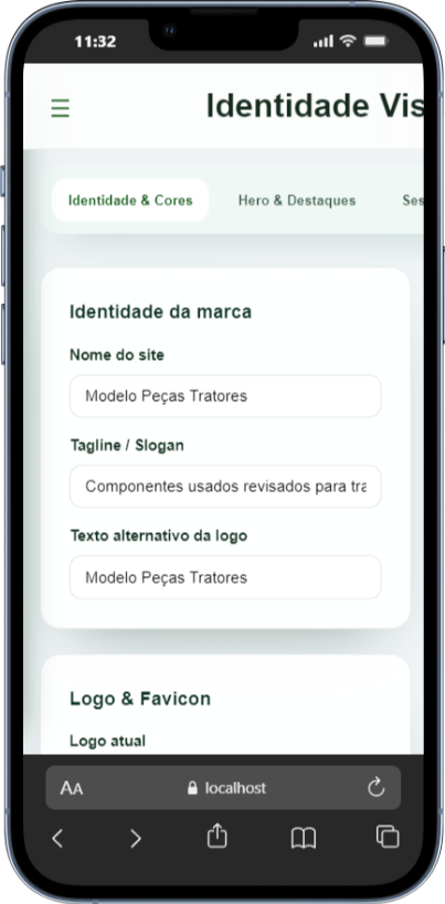 Miniatura do template Template Peças para Tratores Pro