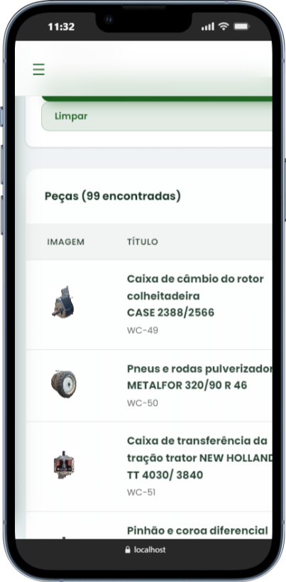 Miniatura do template Template Peças para Tratores Pro